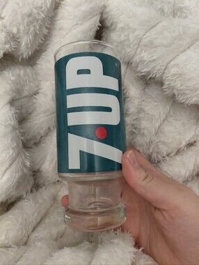 7 Up The Ubcola Wet & Wild Pedastal Vintage Collectible Glass